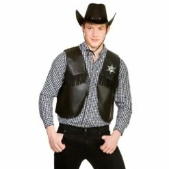 Cowboy Waistcoat Wild West Sheriff Rodeo Adults One Size -Snazaroo Sales AC 9324 M 1000 98547.1502794990.1100.1100