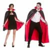 Super Deluxe Black Satin Vampire Cape Red Lining 80/140cm -Snazaroo Sales AC 9408 MS 1600 1 36383.1567164628.1100.1100