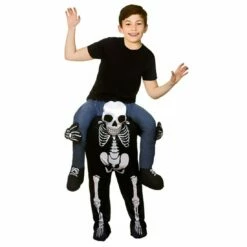 Kids Carry Me Skeleton Costume Fancy Dress 8-10 Years