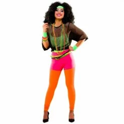 80s Neon Vest Top Fancy Dress Costume Disco Halloween Party -Snazaroo Sales EF 2255 1600 2 51903.1508415532.1100.1100