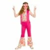 Girls Groovy Hippie Fancy Dress Costume 60s Pink Flares -Snazaroo Sales EG 3625 1000 57506.1513607455.1100.1100