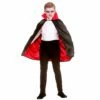 Kids Super Deluxe Vampire Cape Black Cloak Red Lining 70cm -Snazaroo Sales EGB 4922 1600 1 03741.1568363492.1100.1100