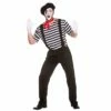 Mens Mime Artist French Style Silent Theatre Stripe Fancy Dress -Snazaroo Sales EM 3266 1600 1 37231.1568364433.1100.1100
