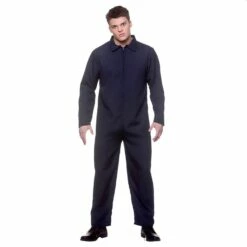 Mens Mechanic Jumpsuit Blue Boiler Suit Overalls Fancy Dress