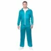 Adults Teal Tracksuit White Stripe Jogging Fancy Dress Costume -Snazaroo Sales EM 3288 1 opt