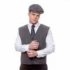 Mens 1920's Gangster Waistcoat & Cap Gatsby Blinders Fancy Dress -Snazaroo Sales EM 3293 opt