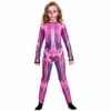 Kids X-Ray Jumpsuit Pink Skeleton Purple Fancy Dress Costume -Snazaroo Sales HG 6063 1600 1 39038.1568365094.1100.1100