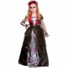 Girls Deluxe Day Of The Dead Fancy Dress Costume Red Black -Snazaroo Sales HG 6064 1600 1 54528.1568365197.1100.1100
