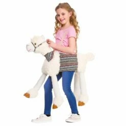 Kids Ride On Llama Animal Costume Child Fancy Dress 4-8 Years