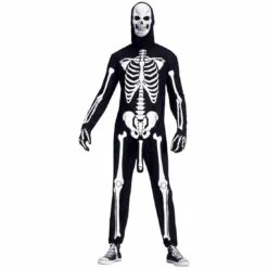 Skele-Boner Adults One Size Skeleton Suit Halloween Costume