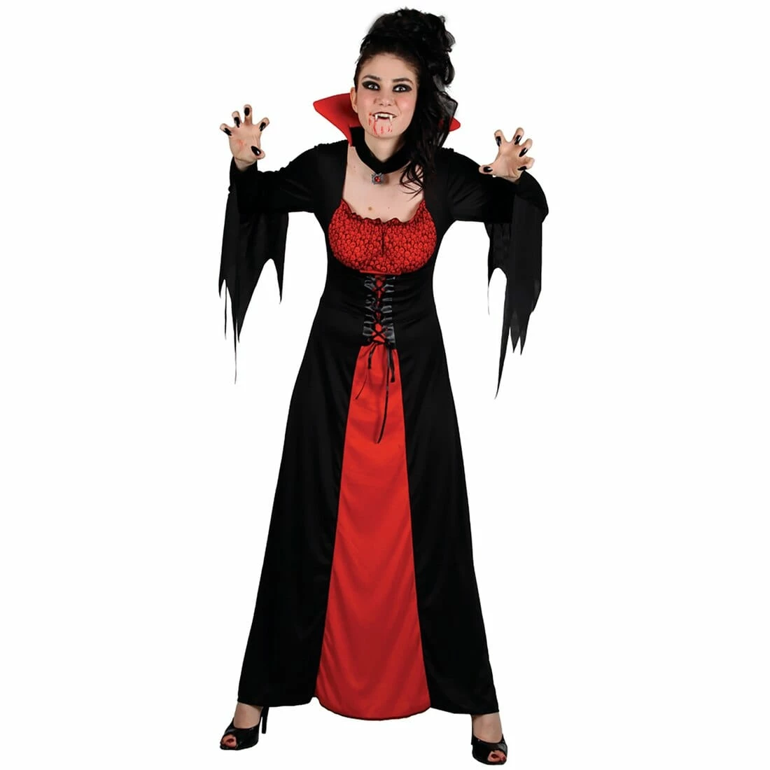 Classic Vampiress Vampire Womens Fancy Dress Halloween Party 3 Classic Vampiress Vampire Womens Fancy Dress Halloween Party