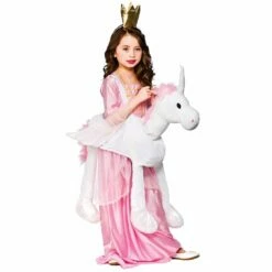 Kids Ride On Unicorn Fancy Dress Halloween Party Costume