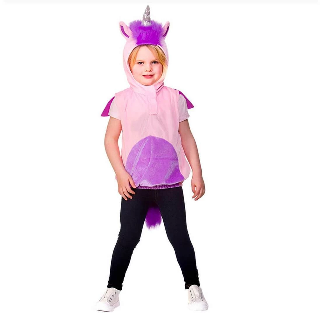 Childs Unicorn Hooded Tabard Halloween Fancy Dress Age 3-5 3 Childs Unicorn Hooded Tabard Halloween Fancy Dress Age 3-5