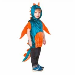 Childs Dinosaur Hooded Tabard Halloween Fancy Dress Age 3-5