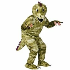 Adult Animal Green Dinosaur Fancy Dress Halloween Costume