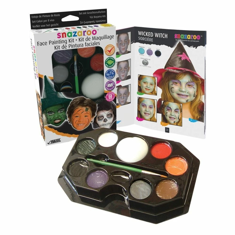 Halloween Themed Party Snazaroo Face Paint Makeup Kit 3 Halloween Themed Party Snazaroo Face Paint Makeup Kit
