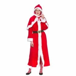 Womens Super Deluxe Mrs Santa Clause Christmas Party Costume